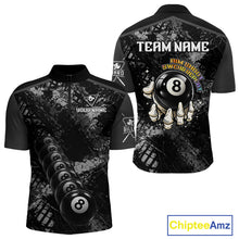 Load image into Gallery viewer, Aim Shoot Swear Repeat Holding 8 Ball Pool Men Billiard Team Shirt Custom Ball Billiards Apparel NYN2467