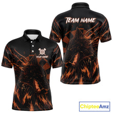 Load image into Gallery viewer, Custom Black-Orange Wolf Grunge Dart Jersey For Men Horror Grunge Dart Team Jerseys NYN1404