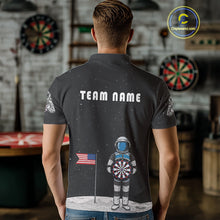 Load image into Gallery viewer, Custom Black Galaxy Astronaut Dart Polo Shirt For Men Outfit Dart Team Jerseys NYN1417