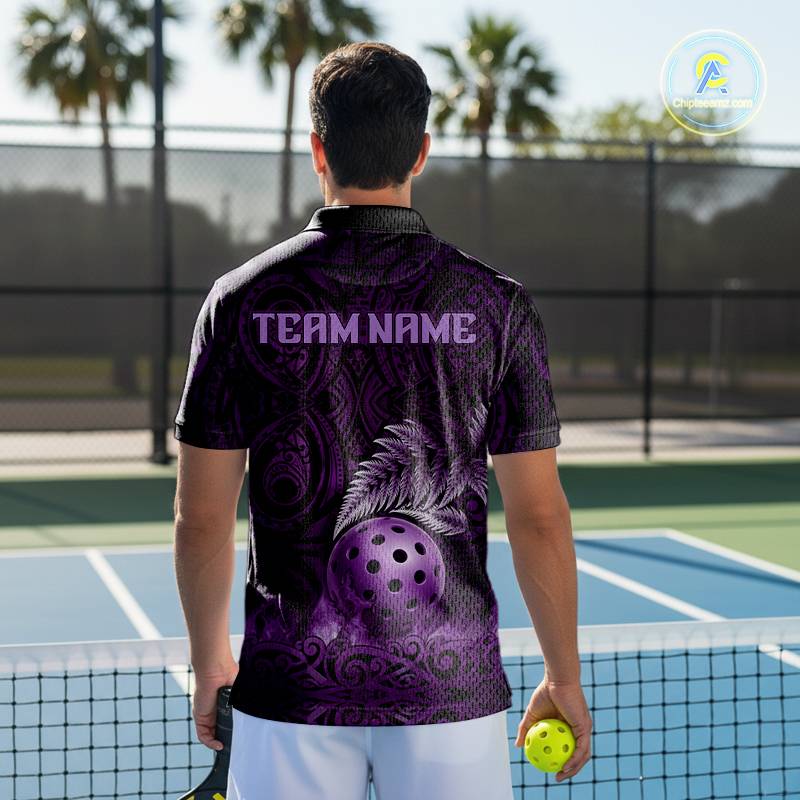 Custom Blue Tribal Pattern Flame Pickleball 3D Ball Jerseys Men Pickleball League Shirts NYN2227