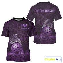 Load image into Gallery viewer, Custom Blue Tribal Pattern Flame Pickleball 3D Ball Jerseys Men Pickleball League Shirts NYN2227