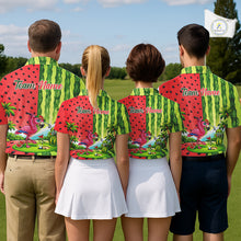 Load image into Gallery viewer, Funny Watermelon Polo Shirt Mens Golf Polo Shirts Custom Tropical Pattern Flamingo Golf Shirts NYN2878