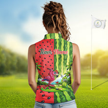 Load image into Gallery viewer, Funny Watermelon Sleeveless Polo Shirt Womens Golf Polo Shirts Custom Tropical Flamingo Golf Shirts NYN2878