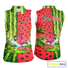 Load image into Gallery viewer, Funny Watermelon Sleeveless Polo Shirt Womens Golf Polo Shirts Custom Tropical Flamingo Golf Shirts NYN2878