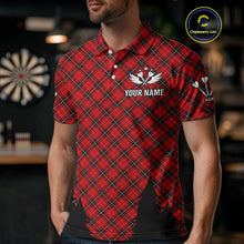Load image into Gallery viewer, Custom Black And Red Rooster Funny Dart Polo Shirt For Men Outfits Dart Team Jersey NYN1461