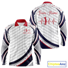 Load image into Gallery viewer, Red, White And Blue Star US Flag Golf Polos Shirts For Men Custom Patriotic Mens Golf Attire NYN2914