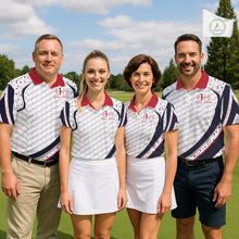 Load image into Gallery viewer, Red, White And Blue Star US Flag Golf Polos Shirts For Men Custom Patriotic Mens Golf Attire NYN2914