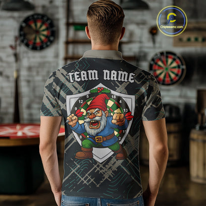 Custom Santa Claus Dartboard Funny Christmas Dart Team Men Polo Shirt Xmas Dart Gifts NYN1537