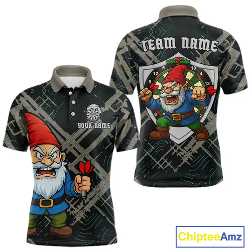 Custom Santa Claus Dartboard Funny Christmas Dart Team Men Polo Shirt Xmas Dart Gifts NYN1537