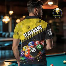 Load image into Gallery viewer, Custom Colorful Splash Ball Billiard Shirt For Men Personalized Cue Billiard Attire Gifts NYN2337