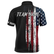 Load image into Gallery viewer, American flag bowling shirt for men custom bowling jersey for team Patriots bowlers shirt BL01