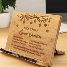 Load image into Gallery viewer, Daughter Gifts Book Stand Daughter Recipe Birthday Gifts Christmas Gifts for Daughter
