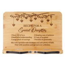 Load image into Gallery viewer, Daughter Gifts Book Stand Daughter Recipe Birthday Gifts Christmas Gifts for Daughter