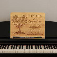 Load image into Gallery viewer, Mom Gifts Book Stand, Recipe for a Special Mom Birthday Gifts, Christmas Gifts for Mom