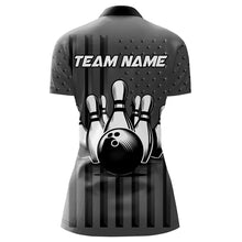 Load image into Gallery viewer, Personalized Bowling Shirt for Women Camo Bowling Jersey 1/4 Zip Shirt Unisex QZT276