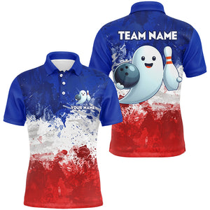 Bowling Shirts Halloween Ghost Bowling Jersey Custom Polo Bowling Shirt for Men QZT404