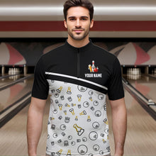 Load image into Gallery viewer, Custom Beer Bowling Shirt for Men Women Quarter-Zip Bowling Team Jersey QZT612