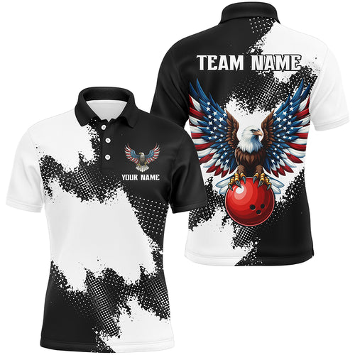 Custom Bowling Shirt Eagle Bowling Team Jersey Men Polo Shirt for Bowlers QZT296