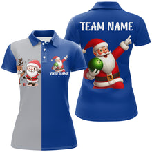 Load image into Gallery viewer, Custom Christmas Bowling Team Shirts Multicolor Polo Bowling Jersey for Women QZT487