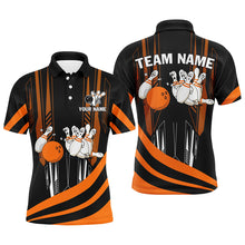 Load image into Gallery viewer, Orange Camo Bowling Shirt Funny Bowling Team Jersey for Men Polo Bowling Shirt QZT258