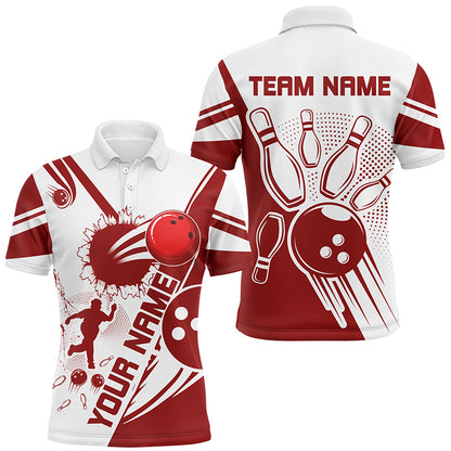 Personalized Bowling Shirt for Men Bowling Team League Polo Shirt for Men QZT408