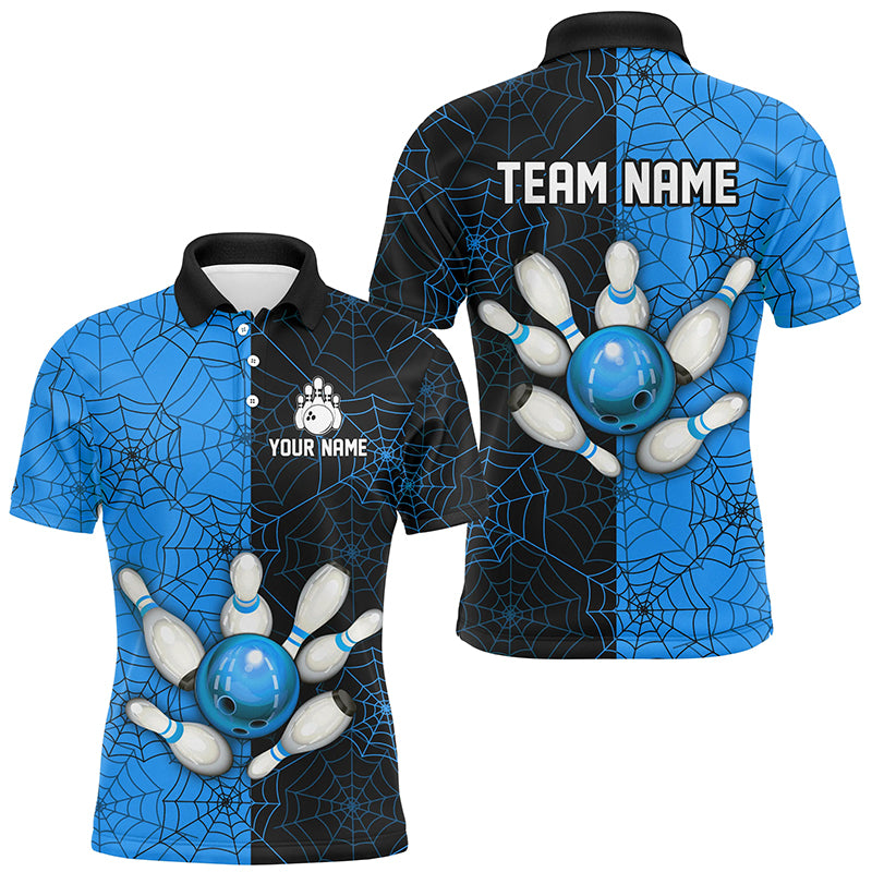 Custom Camo Polo Bowling Shirt Men Spider Bowling Team Jersey Multicolor QZT458