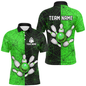 Custom Camo Polo Bowling Shirt Men Spider Bowling Team Jersey Multicolor QZT458