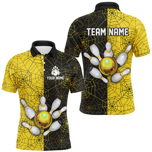 Custom Camo Polo Bowling Shirt Men Spider Bowling Team Jersey Multicolor QZT458