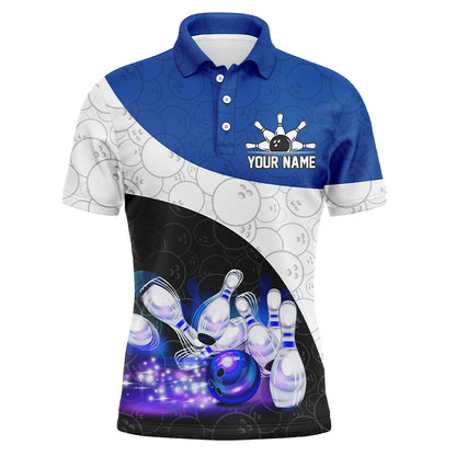 Personalized Bowling Shirt Custom Bowling Team League Bowling Jersey Men Polo Shirt QZT260