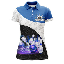 Load image into Gallery viewer, Personalized Bowling Shirt Custom Bowling Team League Bowling Jersey Women Polo Shirt QZT260