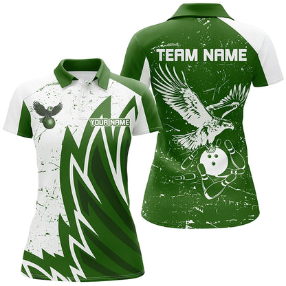 Personalized Women Eagle Bowling Shirts Polo Bowling Jersey League Multicolor QZT463