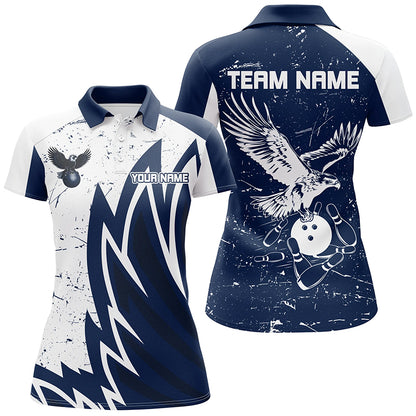 Personalized Women Eagle Bowling Shirts Polo Bowling Jersey League Multicolor QZT463