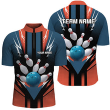 Load image into Gallery viewer, Personalized Bowling Shirt 1/4 Zip Bowling Shirt for Men Bowling Team League QZT280