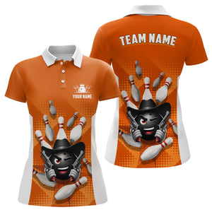 Personalized Funny Bowling Shirt Bowling Jersey for Women Polo Bowling Team League QZT409