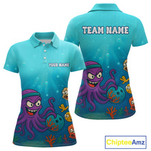 Load image into Gallery viewer, Custom Octopus Bowling Shirt for Team Bowling Jersey for Women Bowling Accessories QZT769