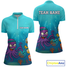 Load image into Gallery viewer, Custom Octopus Bowling Shirt for Team Bowling Jersey for Women Bowling Accessories QZT769