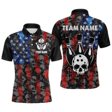 Load image into Gallery viewer, Custom Skull Polo Bowling Shirt for Men &amp; Women American Bowling Team League QZT603