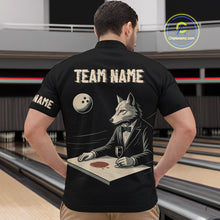 Load image into Gallery viewer, Personalized Black Wolf Bowling Jersey for Men Bowling Team Shirt Polo &amp; 1/4-Zip Bowling Unisex QZT702