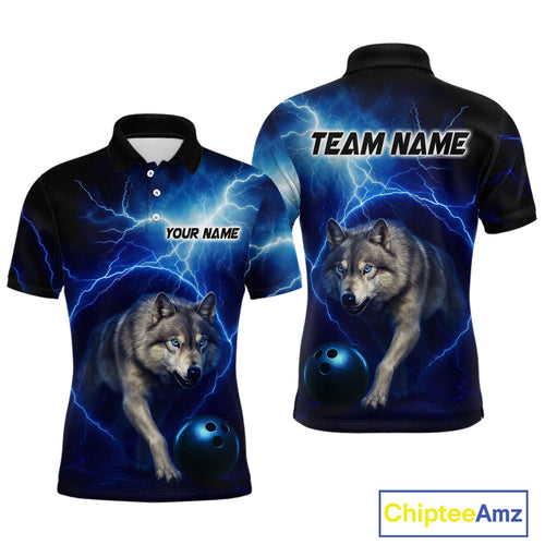 Custom Bowling Shirts for Men Thunder Bowling Jerseys Bowling Team League Polo & Quarter-Zip QZT704