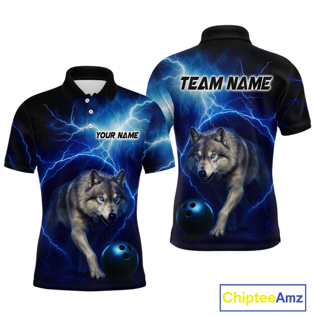 Custom Bowling Shirts for Men Thunder Bowling Jerseys Bowling Team League Polo & Quarter-Zip QZT704