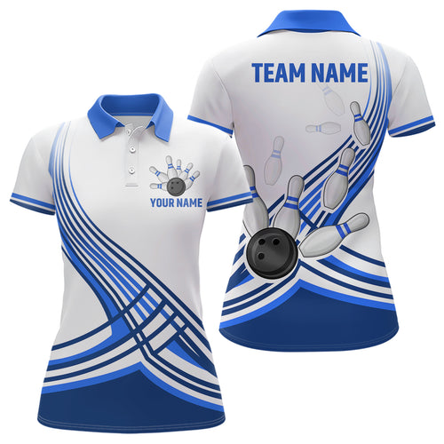 Personalized Women's Bowling Jersey Polo Bowling Team Shirts Bowlwing Gifts QZT502