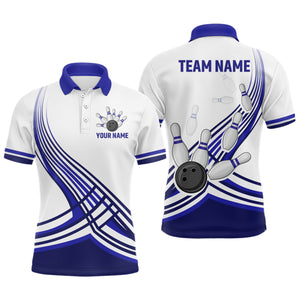 Personalized Men's Bowling Jersey Polo Bowling Team Shirts Bowling Gifts QZT502