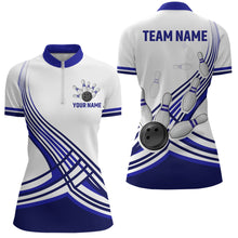 Load image into Gallery viewer, Personalized Women&#39;s Bowling Jersey Quarter Zip Bowling Team Shirts Bowling Gifts QZT502