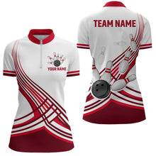 Load image into Gallery viewer, Personalized Women&#39;s Bowling Jersey Quarter Zip Bowling Team Shirts Bowling Gifts QZT502