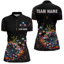 Load image into Gallery viewer, Custom Colorful Dandelion Bowling Shirt Bowling Team Jersey Quarter-Zip Bowling Performance QZT672