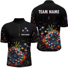 Load image into Gallery viewer, Custom Colorful Dandelion Bowling Shirt Bowling Team Jersey Quarter-Zip Bowling Performance QZT672