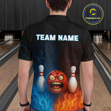 Load image into Gallery viewer, Custom 3D Crazy Bowling Shirt for Team Flame &amp; Water Bowling Jersey for Men Polo &amp; 1/4-Zip Bowling Unisex QZT745