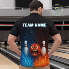 Load image into Gallery viewer, Custom 3D Crazy Bowling Shirt for Team Flame &amp; Water Bowling Jersey for Men Polo &amp; 1/4-Zip Bowling Unisex QZT745