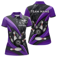 Load image into Gallery viewer, Custom 3D Bowling Team Shirts Multicolor Bowling Jersey for Women Polo QZT505