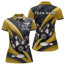Load image into Gallery viewer, Custom 3D Bowling Team Shirts Multicolor Bowling Jersey for Women Polo QZT505